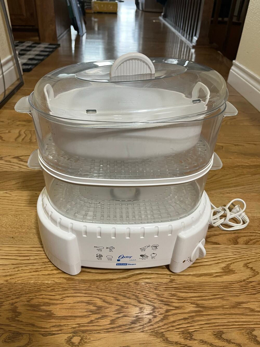 Oster 4711 Designer Large 6 Qt Food Steamer Rice Cooker 2 Tier